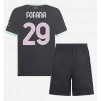 Maglie da calcio AC Milan Youssouf Fofana #29 Terza Maglia Bambino 2024-25 Manica Corta (+ Pantaloni corti)